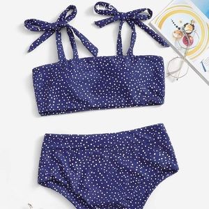 Shein high-waisted polka dot bikini